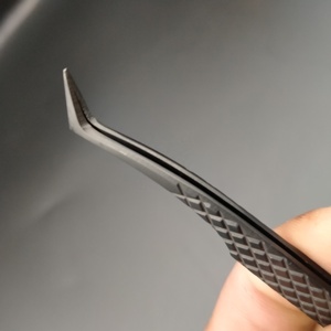 Pince à cils à pointe lisse en acier inoxydable, marque privée, pour extensions de cils, outil professionnel d'extension de cils 302 - Product Image 1