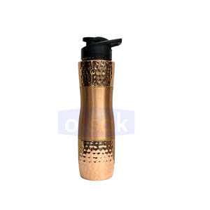 Botella de Agua de Cobre Ecológica Hecha a Mano con Diseño Martillado - Elegante para Oficina, Gimnasio, Viajes y Regalo - Product Image 1