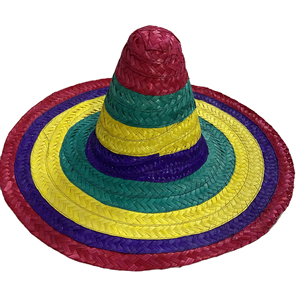 Vietnam Origin Mexican Sombrero <b>Straw</b> <b>Hat</b> Wide Brim Natural <b>Straw</b> Material For Festival Costume Beachwear And Party Use - Product Image 1