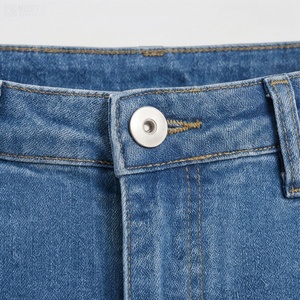 Minifalda de mezclilla de cintura alta para mujer con bolsillo, estilo casual - Product Image 4