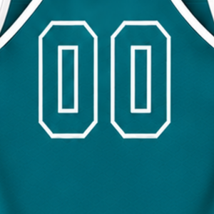 Custom Teal <b>White</b> Swim <b>Tank</b> <b>Top</b> Sleeveless Racerback Lightweight Quick Dry Breathable Training Performance Athletic Swimwear - Product Image 4