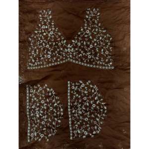 <b>Beautiful</b> Sequence Embroidery Work Saree Traditional Muslim Party Wear Clothing and Accessories - Product Image 1