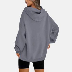 Sudadera Larga de Invierno para Mujer, Estilo Casual, Personalizable, de Felpa Suave, 100% Algodón, Lista para la Fábrica - Product Image 3
