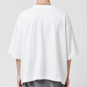 เสื้อยืดลำลองผู้ชายไซส์ใหญ่ ผ้าฝ้าย 100% สีพื้น ไม่ยับ ทรงหลวม น้ำหนัก 300 กรัม ความยาวตามสั่ง ผ้าเจอร์ซีย์ขนาดใหญ่พิเศษ - Product Image 4