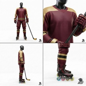 Uniforme de Práctica de Hockey sobre Ruedas Personalizado, Jersey de Entrenamiento de Poliéster/Algodón, Ropa Deportiva Atlética para Adultos, Tela Resistente con Control de Humedad - Product Image 6