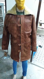 <b>Men's</b> Brown <b>Shearling</b> Leather Coats Casualwear Leather Fashion <b>Men</b> Unique Design Customized Breathable <b>Shearling</b> Leather Coats - Product Image 5