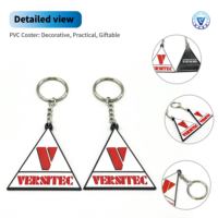 Llavero de PVC Triangular Personalizado 2D 3D con Código QR, Llaveros de PVC con Logotipo OEM, Ecológicos, Duraderos e Impermeables