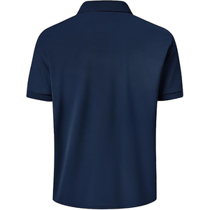 Polo à manches courtes pour homme, couleur unie, avec poche, tissu Oxford en coton respirant, vêtements décontractés, coupe classique - Product Image 2
