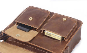 Sac messager en cuir vintage de qualité export, avec bouton et sangle réglable, léger, de luxe, pour homme, idéal pour le bureau, le travail, les voyages et le quotidien. - Product Image 2