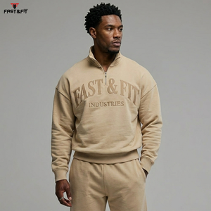 Nouveauté Hiver : Sweats à Capuche Demi-Zip en Polaire 100% Coton pour Hommes, Séchage Rapide, Prix de Gros en Promotion - Product Image 5