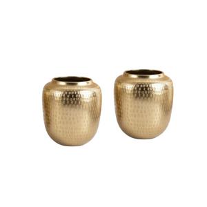 Jarrones decorativos de hierro con acabado de latón antiguo para suelo y mesa, de la más alta calidad, hechos a mano, de metal martillado, para decoración de hoteles. - Product Image 2