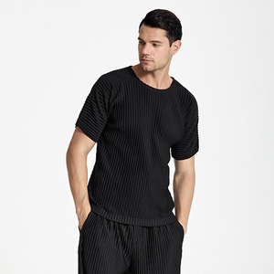 Men Custom Logo 100% <b>Polyester</b> <b>T</b>-<b>Shirt</b> Soft Crew Neck Premium 180g Breathable Smart Casual OEM Manufacturer - Product Image 6