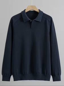 Suéter de punto para hombre, estilo casual, de color liso, con cuello medio abierto, para otoño/invierno, de Bangladesh. - Product Image 2