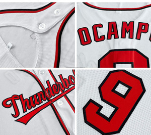 Conception professionnelle, services OEM à bas prix, ensembles de maillots de baseball, respirants, évacuant l'humidité, 100% polyester, unisexe disponible - Product Image 5