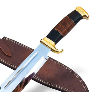 Couteau Bowie, grand couteau utilitaire pour la chasse et le camping en plein air, avec construction en acier inoxydable, poignée confortable - Product Image 3