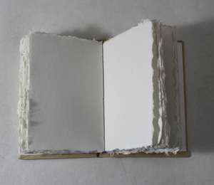 Cuaderno de cáñamo al por mayor de 100 GSM, tapa dura, papel de algodón reciclado diario con bordes irregulares, estilo impreso, cuaderno hecho a mano - Product Image 3