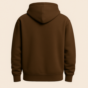 Sudadera con Capucha Tejida Marrón para Hombre con Estampado Gráfico de Demonio Impermeable, Estilo Urbano Atrevido y Moderno para Uso Casual - Product Image 3