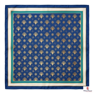 Custom <b>Printed</b> Silk Feel Square Headscarf Soft Lightweight OEM ODM Manufacturer Madeira Custom Fabric Products Wholesale - Product Image 1