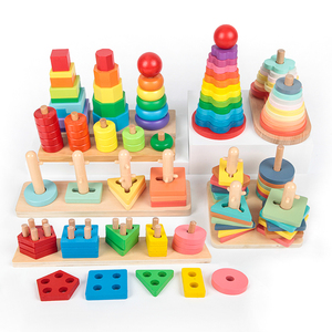 Thiết Kế Mới Đầu Học Tập Đồ Chơi Bằng Gỗ Giáo Dục Montessori Đồ Chơi Mầm Non Xây Dựng Khối Bé Toddler Đồ Chơi Cho Trẻ Em - Product Image 3