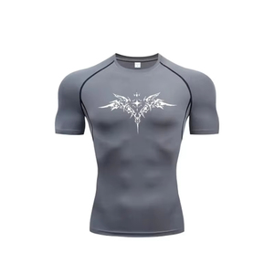 New <b>Compression</b> T <b>Shirt</b> <b>for</b> <b>Men</b> Short Sleeve Sport Fitness Running Cycling Gym Elastic Quick Dry Dynamic Fit Rash Guard Gear - Product Image 2