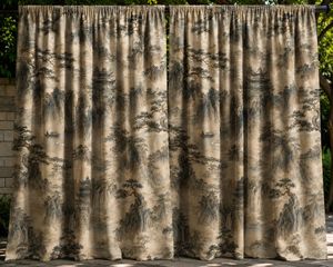 Luxury Chinese Landscape Painting <b>Curtain</b> Velvet Or Blackout Art Nouveau <b>Window</b> Panel Premium Printed Drapes for Living Room Use - Product Image 5