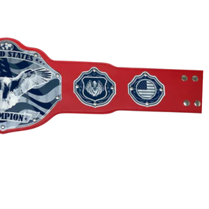 Ceinture de champion des États-Unis personnalisable, ceinture de sport rouge et bleue de haute qualité, ceinture de titre personnalisée, éditions de collection - Product Image 4