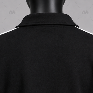 Conjunto Deportivo para Hombre, Negro, Transpirable, Poliéster/Algodón, Color Sólido, Manga Larga, Cierre Frontal con Cremallera, Estilo Deportivo, Ropa Casual de Primavera - Product Image 6