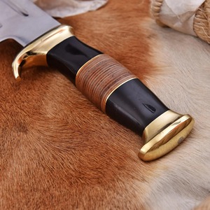 Cuchillo Bowie Hecho a Mano de 18 Pulgadas con Hoja de Acero D2 de 3mm de Grosor, Mango de Madera y Latón, Funda de Cuero |   Herramientas de Bricolaje para Caza y Camping - Product Image 3