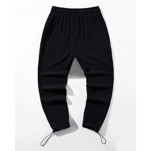 Custom Logo Streetwear Jogger Pants Men Nylon Polyester Elastic Waist Adjustable Hem Training Pants Wholesale - Product Image 5