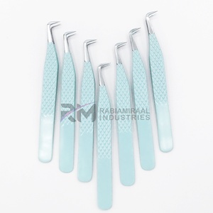 แหนบดัดขนตา RMI สีเขียวมิ้นท์เคลือบผงสแตนเลส ปลายแหลมแม่นยำ มุม 90 องศา จับกระชับ ปลายเรียบ ยาว 10 มม. - Product Image 2