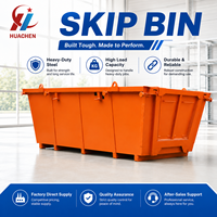 Conteneur à déchets de grande capacité, bac à déchets en acier robuste pour la collecte et le recyclage des déchets de construction