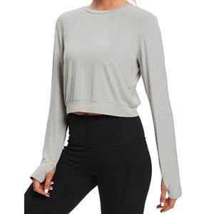 เสื้อโยคะฟิตเนสสำหรับผู้หญิง เสื้อครอปสำหรับวิ่ง ชุดกีฬา ชุดออกกำลังกาย ชุดวิ่ง ชุดลำลอง เสื้อโยคะสำหรับผู้หญิง - Product Image 6