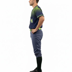 Ensemble de maillot et pantalon de baseball sur mesure, qualité supérieure, polyester respirant, vêtements de sport pour hommes adultes - Product Image 3