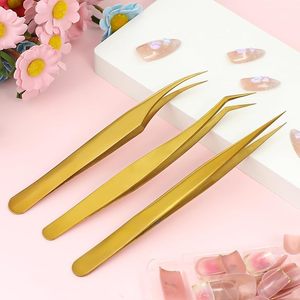 Pinces à cils de haute qualité en gros, étiquette privée, logo personnalisé, pinces à extensions de cils en acier inoxydable - Product Image 3