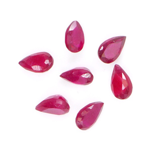 Rubis naturels de Bangkok, formes poire calibrées 3x5mm, pierres précieuses de rubis naturelles facettées en vrac pour la fabrication de bijoux, prêtes à l'emploi - Product Image 3