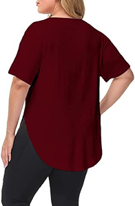 Nueva Llegada, Camiseta Holgada Extra Grande para Mujer, Manga Corta, Estilo Casual para Primavera, Protección Solar UPF 50+, Cuello Redondo, Poliéster - Product Image 6
