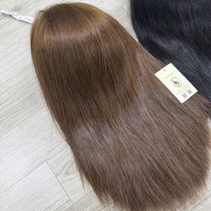 Pelucas de Cabello Humano Vietnamita Virgen Liso sin Pegamento de Alta Calidad, Balayage, para Mujer Negra, Pelucas Marrón/Negras - Product Image 6