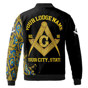 Chaqueta Masónica Personalizada Blue Lodge Master Mason, Chaqueta Bomber, Tallas S-5XL, Alta Calidad, Hecha a Medida, Manga Larga, Sublimada, 2026 - Product Image 2