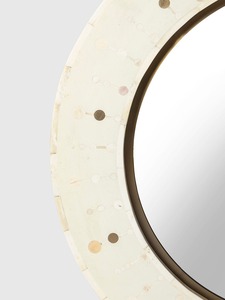 Espejo Rectangular con Incrustaciones Florales Elegantes Hecho a Mano, Espejo Redondo de Vanidad con Incrustaciones de Hueso de Diseño - Product Image 2