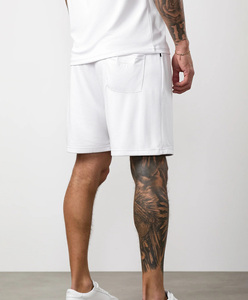 OEM Custom Men’s <b>White</b> Tank Top and Shorts <b>Set</b>- <b>2</b> <b>Piece</b> Gym Sportswear Breathable Quick-Dry Eco-Friendly Slim Fit Workout Outfit - Product Image 5