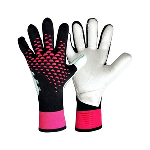 Gants de gardien de but de football, doigts entiers, PU antidérapant, respirant, silicone imprimé, sangle de poignet réglable, fermeture auto-agrippante, unisexe - Product Image 1