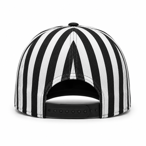 Gorra de Árbitro Personalizada Unisex con Rayas Blancas y Negras, Visera Curva, Seis Paneles, Gorra Deportiva para Oficiales, Gorra de Béisbol con Logotipo Personalizado, Gorro para el Día del Partido - Product Image 2