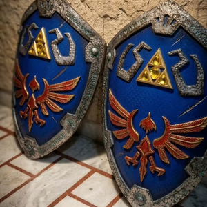 โล่ฮีเลียนยุคกลางทำมือจากตำนานเซลด้า ของสะสมโล่โลหะแบบโบราณสำหรับคอสเพลย์ พร้อมสำหรับการต่อสู้ ชุดเกราะอัศวิน ของตกแต่งผนัง - Product Image 2