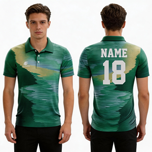 Polo sublimé à manches courtes style polynésien et maori, avec logo OEM imprimé, livraison en 7 jours - Product Image 6