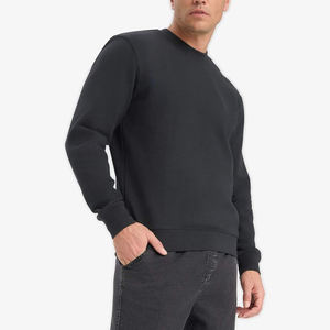 เสื้อสเวตเชิ้ตคอกลมปักลายตามสั่ง แขนยาว คุณภาพสูง ปี 2025 ผลิตแบบ OEM ผ้าฝ้าย 100% สำหรับผู้ชาย - Product Image 2