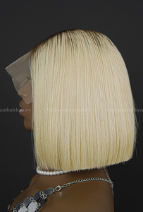 Extensiones de cabello humano vietnamita virgen natural de un solo donante Rubio con Peluca de raíces oscuras - Product Image 6