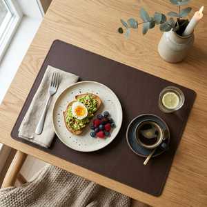 Set de Napperons de Table Personnalisés en Cuir Véritable, Résistants à la Chaleur et Imperméables, en Cuir de Vachette Authentique, pour Décoration de Table à Manger LPM-0140 - Product Image 6