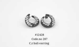 Boucles d'oreilles clous Bali en zircone cubique 12428, plaquées rhodium, en laiton, avec pierres incrustées, bijoux de mode pour femme, pour soirée - Product Image 6