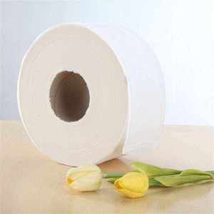 Papier toilette professionnel doux au toucher, 2 plis, blanc pur, rouleau jumbo pour salle de bain et hôtel - Product Image 2