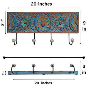 Smart Art Wood Carving MDF Wood Carved <b>Wall</b> <b>Hooks</b> for Clothing Eco Friendly Handmade Modern <b>Wall</b> Decor <b>Key</b> Racks Engineered Wood - Product Image 6